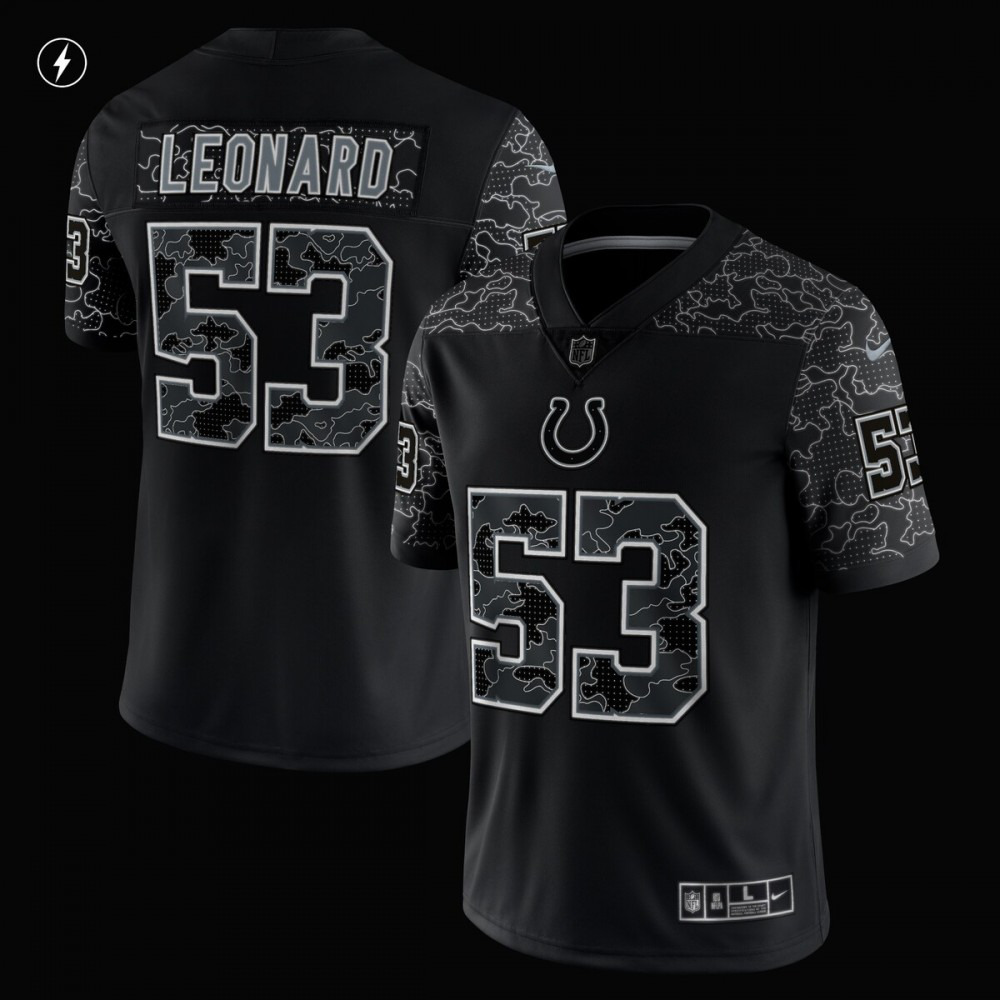 Shaquille Leonard Indianapolis Colts Nike RFLCTV Limited Jersey - Black-GridironStore